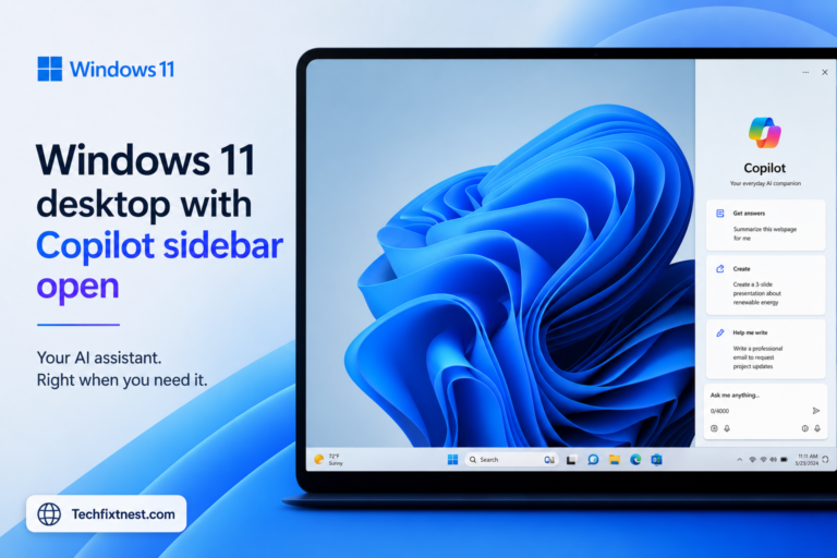 Microsoft Copilot open on Windows 11 taskbar