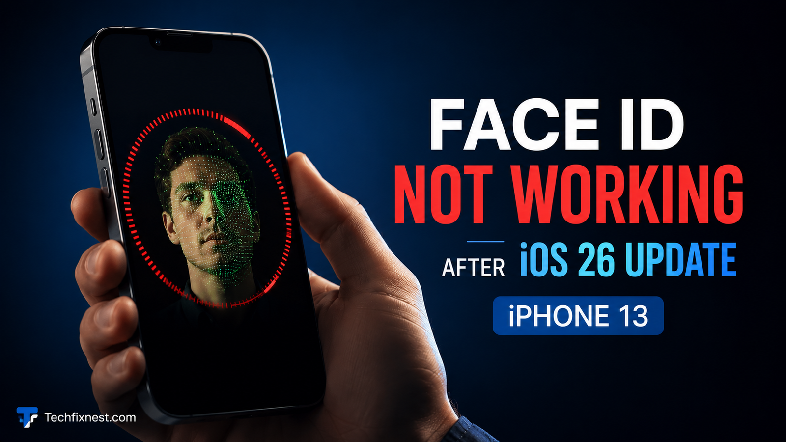 Face ID not working after iOS 26 update on iPhone 13