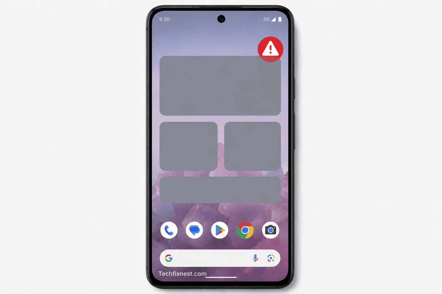 Android 17 home screen showing widgets missing after update