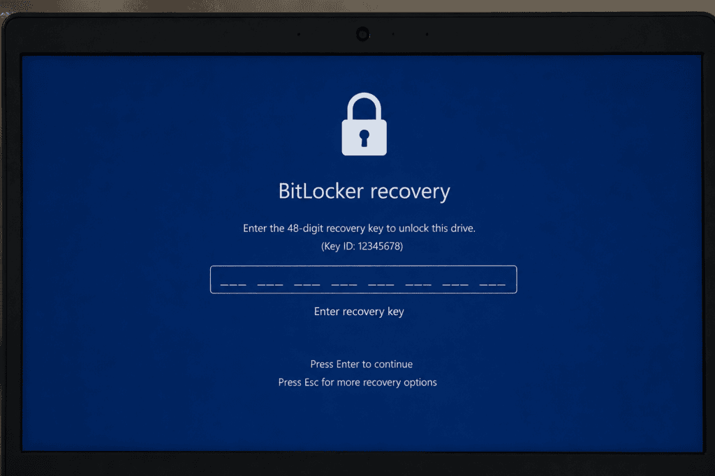 BitLocker recovery key entry screen after KB5094126 update