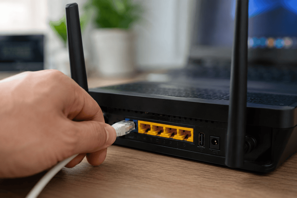 Checking Ethernet cable connection behind a WiFi router