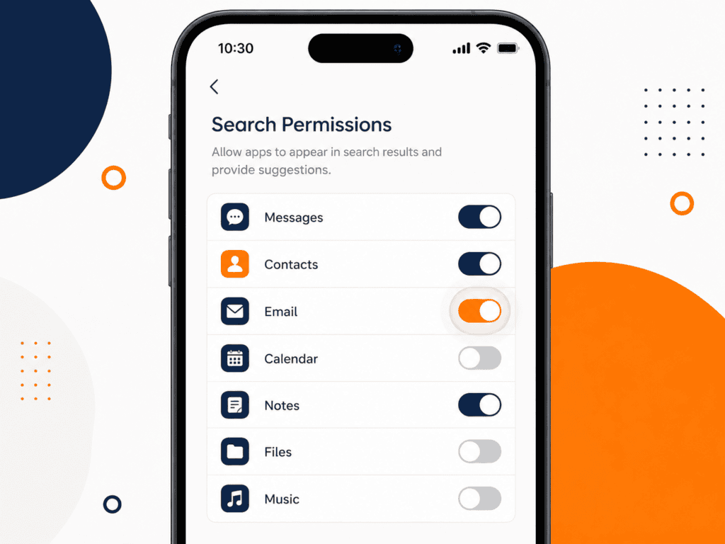 Toggling Siri and Search permission to fix Spotlight Search