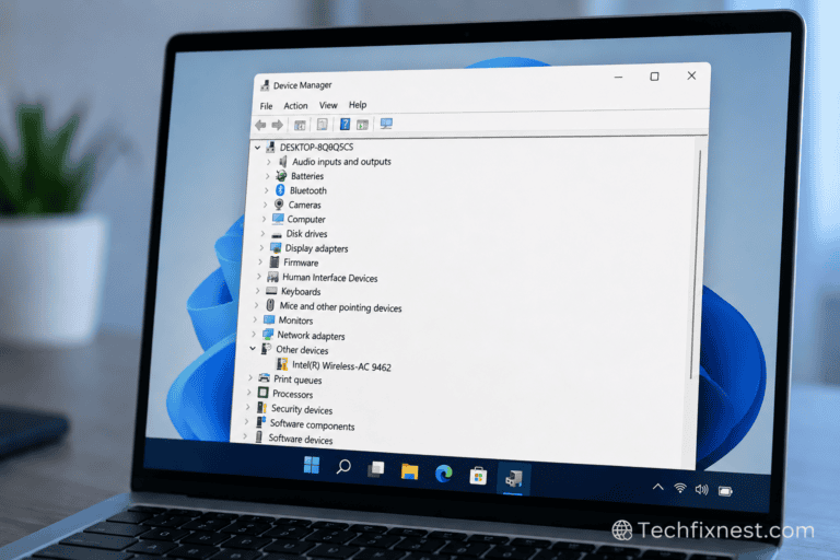 Yellow warning triangle icon on Intel driver in Windows Device Manager